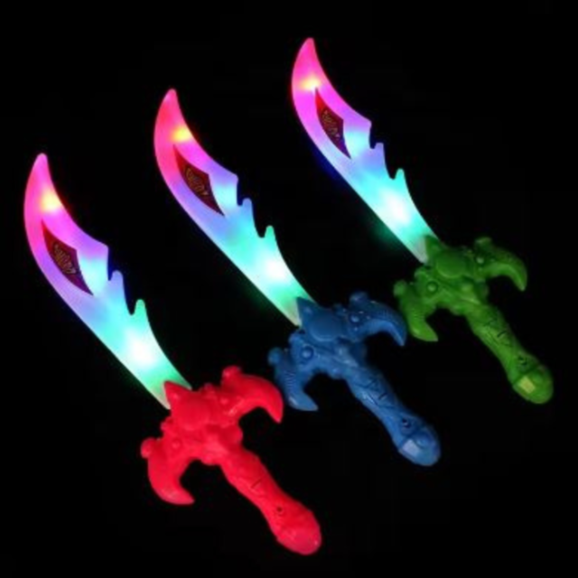 Sabie de jucărie cu sunete și lumini LED - Aventura începe