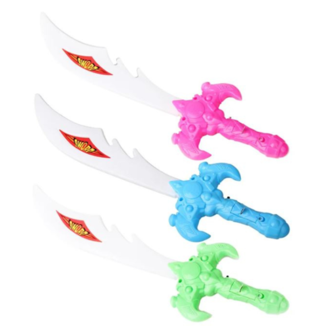 Sabie de jucărie cu sunete și lumini LED - Aventura începe