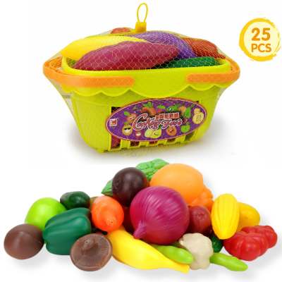 Set Jucării Fructe și Legume în Coș - 25 Piese | image