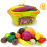 Set Jucării Fructe și Legume în Coș - 25 Piese