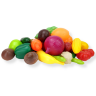Set Jucării Fructe și Legume în Coș - 25 Piese