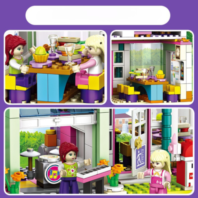 Set de Construcție Casă Elegantă - 852 Piese cu Mini-Figurine