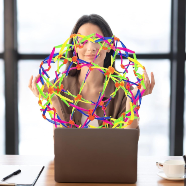 Minge Expandabilă Colorată Antistres pentru Copii