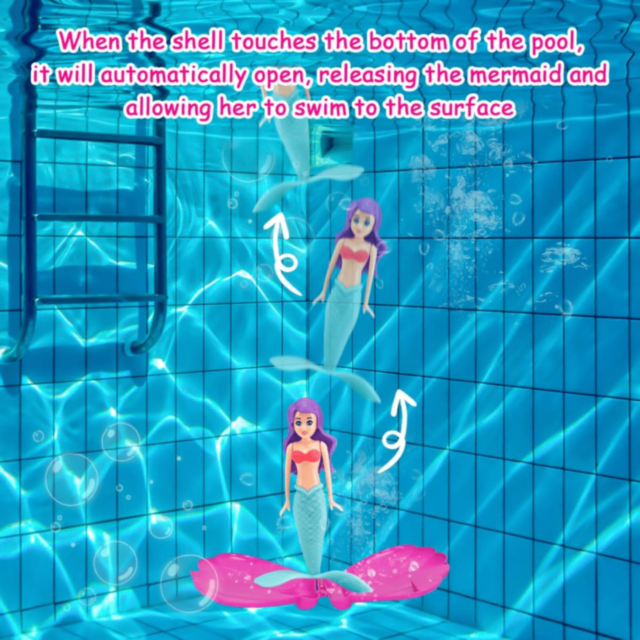 Sirena Magică În Scoică Jucărie de Apă (culoare aleatorie)