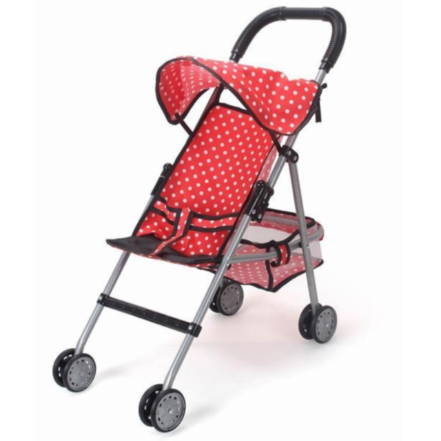 Cărucior pentru Păpuși cu Design Elegant și Cadru Metalic 