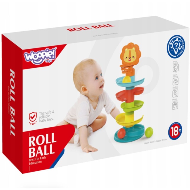 Turn cu Bile pentru Bebeluși și Coș Leu