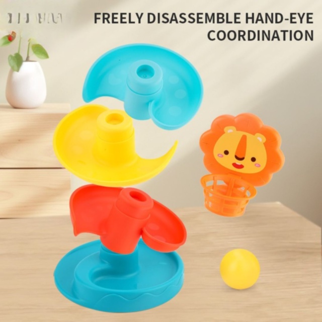 Turn cu Bile pentru Bebeluși și Coș Leu