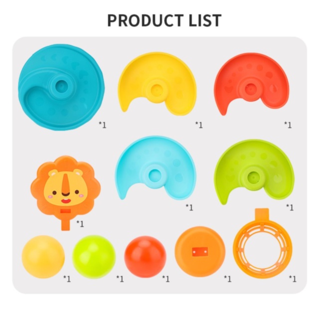 Turn cu Bile pentru Bebeluși și Coș Leu