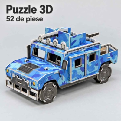 Puzzle 3D Hummer militar 52 piese pentru copii | image