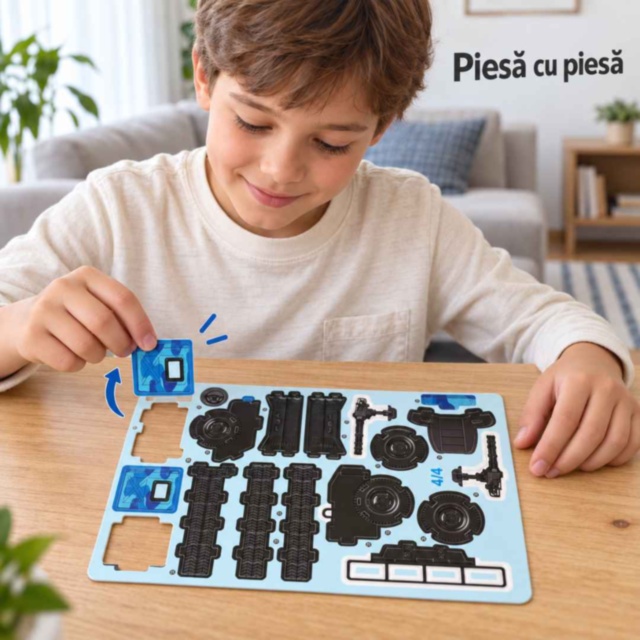 Puzzle 3D Hummer militar 52 piese pentru copii
