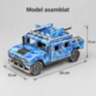 Puzzle 3D Hummer militar 52 piese pentru copii