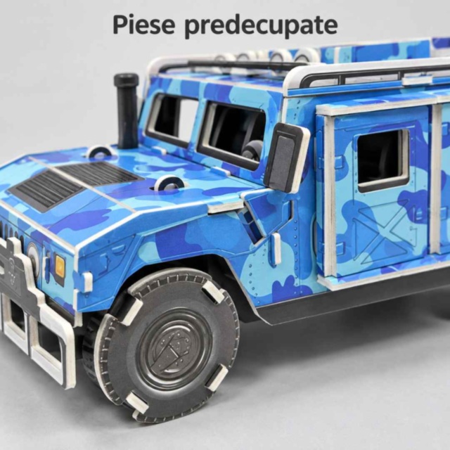 Puzzle 3D Hummer militar 52 piese pentru copii