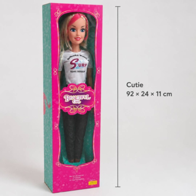 Păpușă muzicală mare 90 cm cu ținută fashion