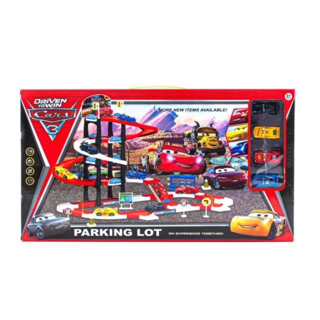 Set Parcare Etajată și Stație Peco cu 4 Mașinuțe