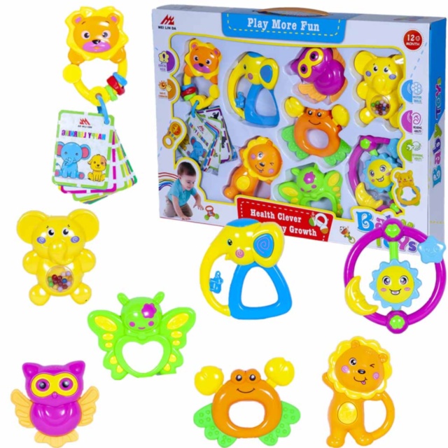 Set 8 Zornăitoare Multicolore