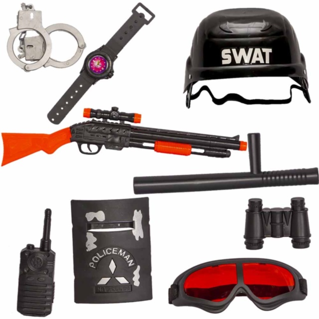 Set Polițist Fulger cu 10 Accesorii