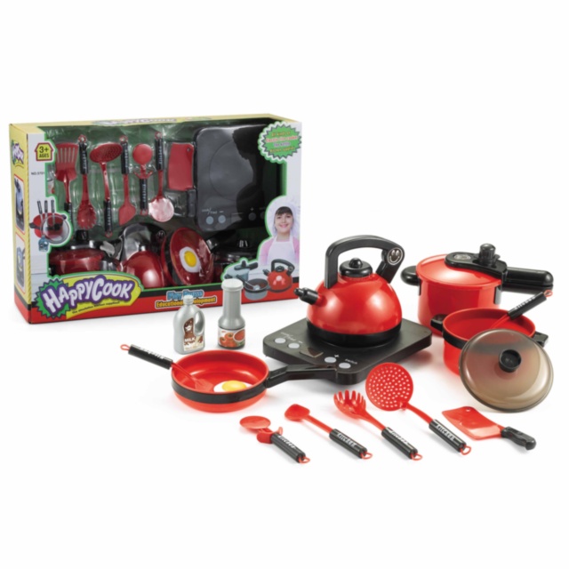 Set Plită Electrică cu Inducție, Vase de Gătit și Ustensile de Bucătărie, 15 piese