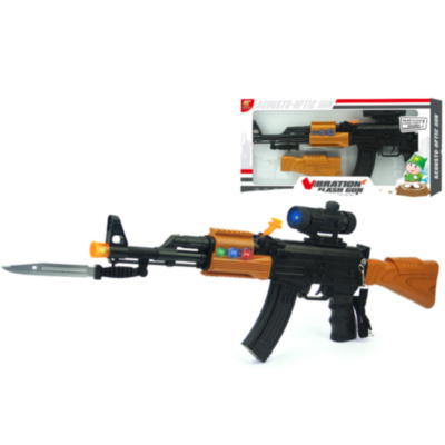 Mitraliera AK-47 cu Laser, Vibrații, Sunete și Lumini, 72cm | image