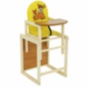 Scaun de Masă de Lemn 2 în 1, Căprioară Galben
