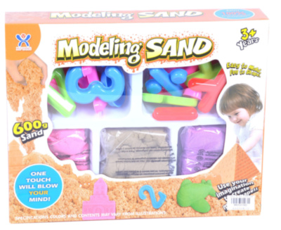 Set Nisip Kinetic cu 3 Culori și Forme de Modelat Cifre, 600gr. | image