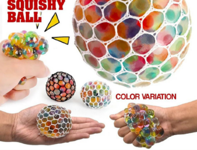 Minge antistres cu plasă – Mesh Squish Ball, 12 buc. set | image