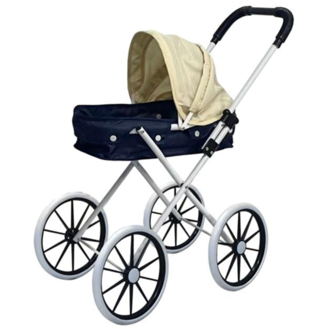 Cărucior pentru Păpuși cu Roti Mari si Design Realist