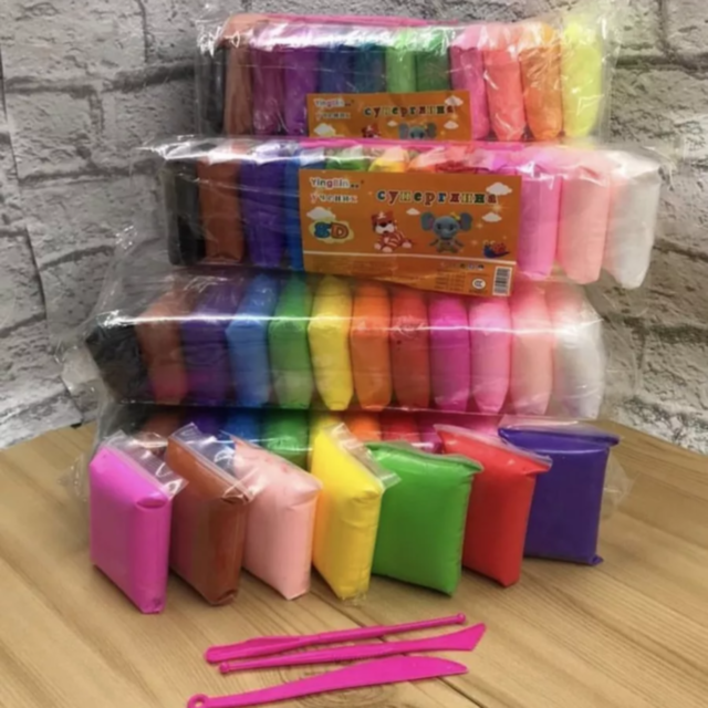 Set Creativ de Plastilină Ușoară – 12 Culori Asortate + Accesorii Modelaj