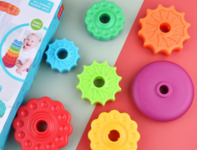 Turn Curcubeu Montessori cu Inele Rotative | image