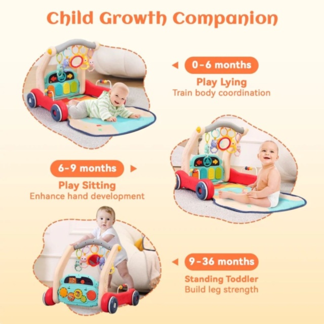 Premergător 2 în 1 cu Pian și Salteluță