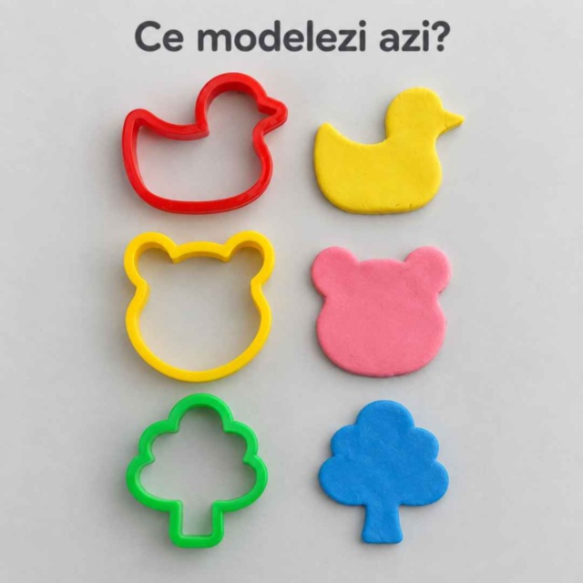 Set plastilină în 8 culori, cu forme și sucitor