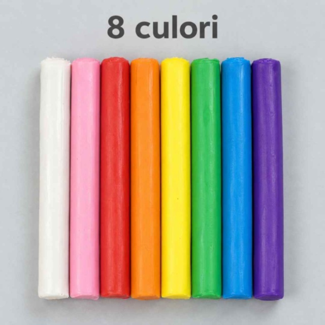 Set plastilină în 8 culori, cu forme și sucitor