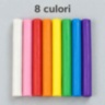 Set plastilină în 8 culori, cu forme și sucitor
