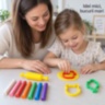 Set plastilină în 8 culori, cu forme și sucitor