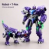 Robot transformabil manual în T-Rex mov cu articulații