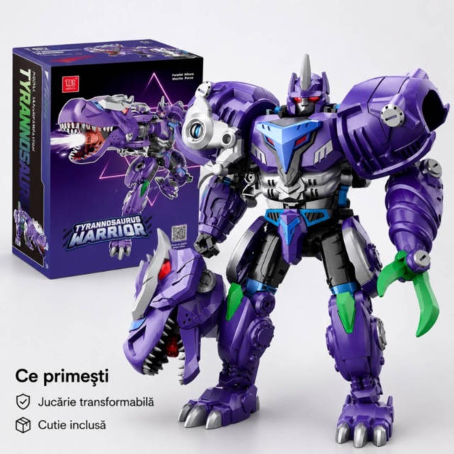 Robot transformabil manual în T-Rex mov cu articulații