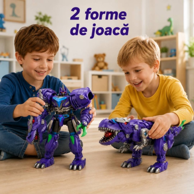 Robot transformabil manual în T-Rex mov cu articulații