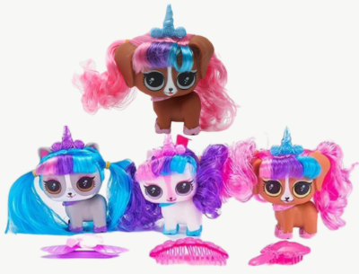 Păpușă Hairdorables Pets cu accesorii – Unicorni cățeluși, vândută la bucată | image