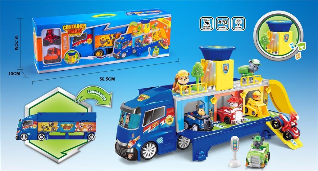 Patrula Cățelușilor "Camionul de Patrulare" cu 2 Cățeluși și 2 Mașinuțe