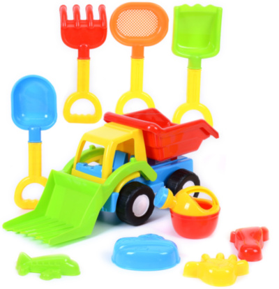 Camion cu 9 Accesorii de Nisip, 38cm | image