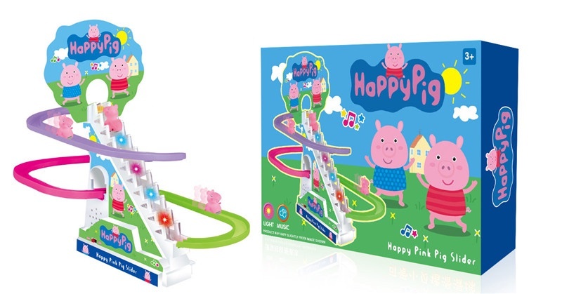 Escalator cu Tobogan "Peppa" cu Muzică și Lumini