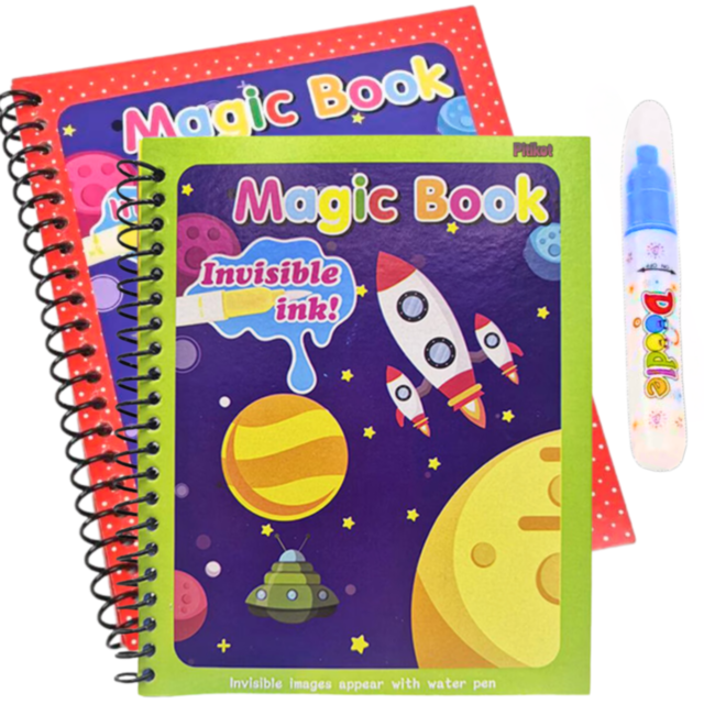 Carte de desen reutilizabilă cu apă - Tema spațială