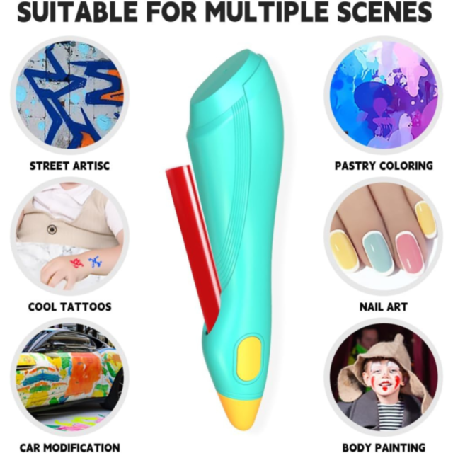 Set de Graffiti Electric pentru Copii - Kit Creativ cu 12 Markere