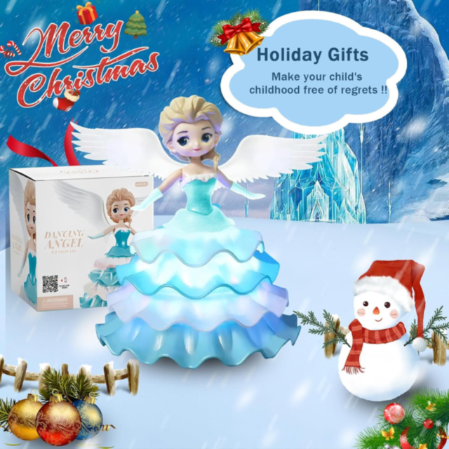 Păpușă Interactivă Zâna de Gheață cu Lumină, Muzică și Mișcare 360°