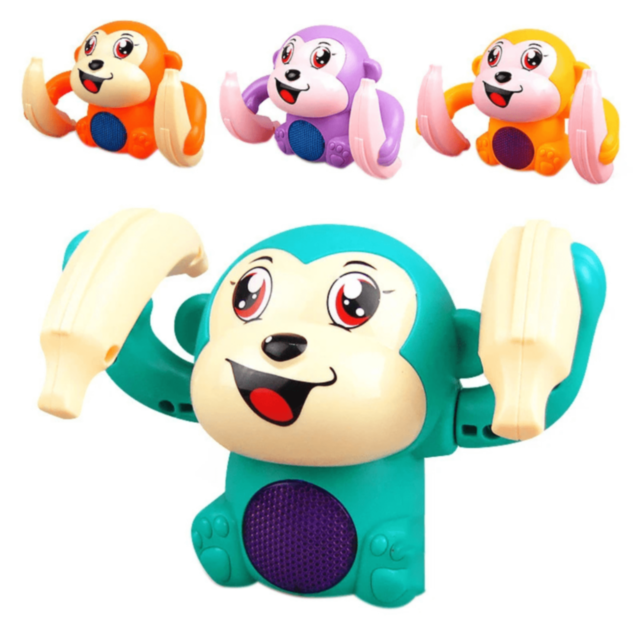 Maimuțică Interactivă cu Lumină și Sunet (culoare aleatorie)