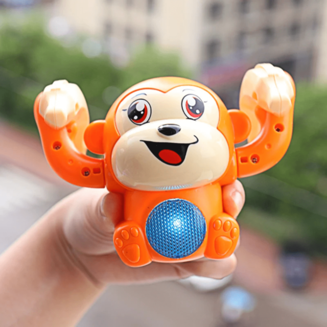 Maimuțică Interactivă cu Lumină și Sunet (culoare aleatorie)