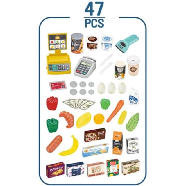 Mini Supermarket pentru Copii cu Cărucior și Casă