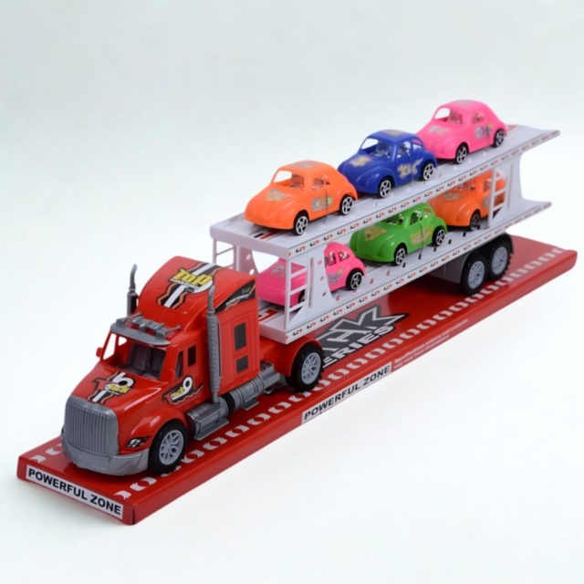 Camion Transportor cu 6 Mașinuțe Colorate