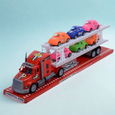 Camion Transportor cu 6 Mașinuțe Colorate | image
