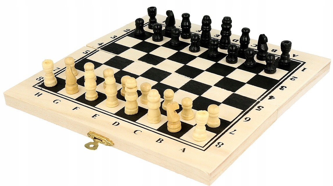 Joc de Șah din Lemn, 34cm