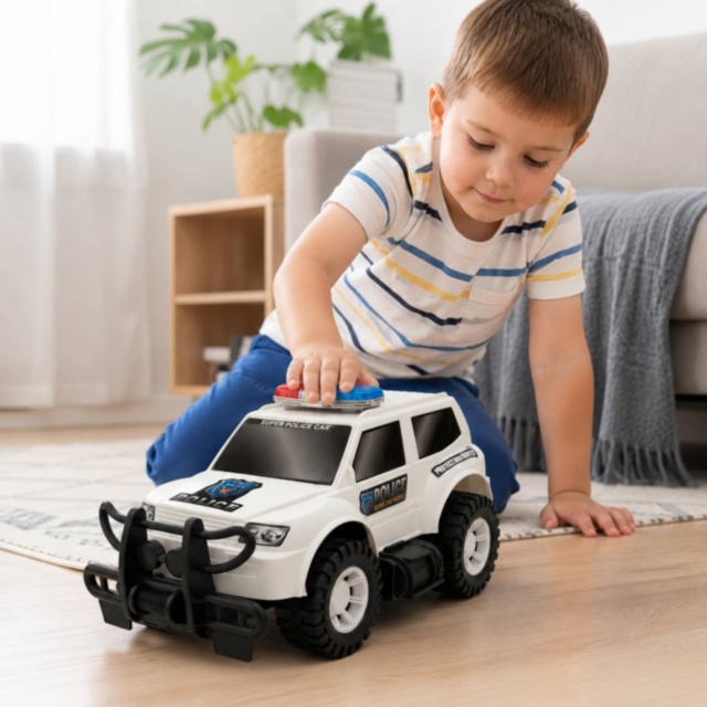Mașină de poliție SUV cu inerție, lungime 31 cm